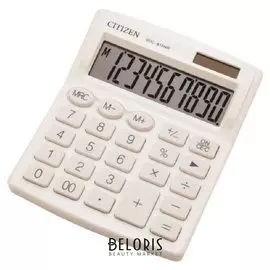 Калькулятор настольный Citizen Sdc-810nr-wh 10р дв.пит комп-ый белый