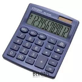 Калькулятор настольный Citizen Sdc-812nr-nv 12р дв.пит комп-ый синий