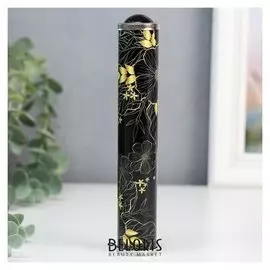 Калейдоскоп "Чёрно-золотые цветы" 17х3х3 см