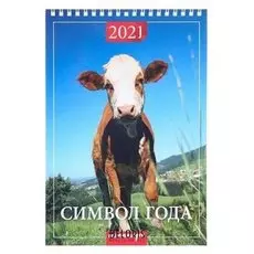 Календарь на пружине без ригеля "Символ года Вид 1" 17х25 см 2021 год