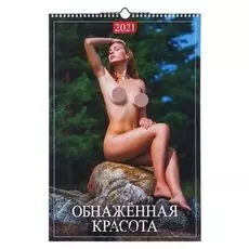 Календарь перекидной на ригеле "Обнажённая красота" 2021 год 320х480 мм