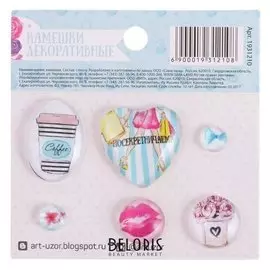 Камешки декоративные "#На_шпильках", 7,5 х 7,5 см