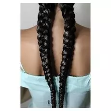 Канекалон однотонный, 60 см, цвет чёрный