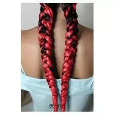 Канекалон однотонный, 60 см, цвет красный