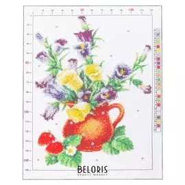 Канва для вышивания с рисунком «Букет лета», 28 х 37 см