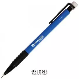 Карандаш механический Brauberg "Comfort", корпус синий, резиновый грип, ластик, 0,5 мм