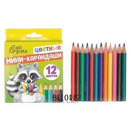Карандаши 12 цветов, мини