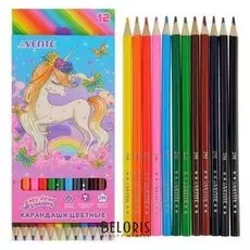 Карандаши 12 цветов Unicorn