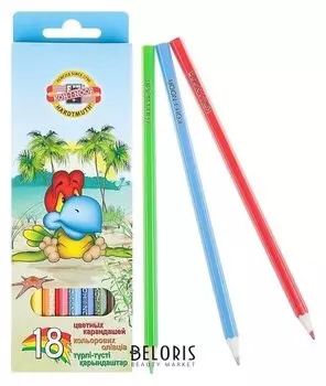 Карандаши 18 цветов "Птицы"