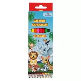 Карандаши 18 цветов Zoo