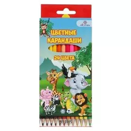 Карандаши 24 цвета Zoo