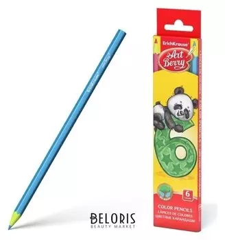 Карандаши 6 цветов Artberry Wood Free