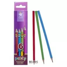 Карандаши 6 цветов "Центы"