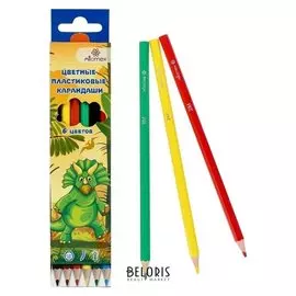 Карандаши 6 цветов Dino World