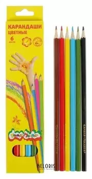 Карандаши 6 цветов «Каляка-маляка», шестигранные