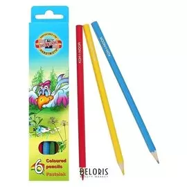 Карандаши 6 цветов "Птицы"