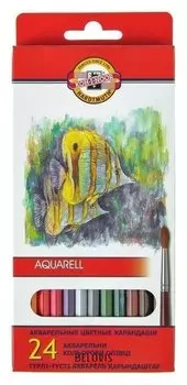 Карандаши акварельные Рыбки 24 цвета
