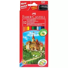 Карандаши цветные 12 цветов, точилка в комплекте