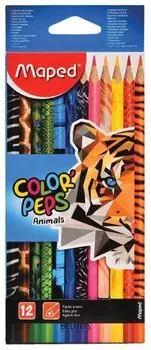 Карандаши цветные 12 цветов Color Pep's Animals