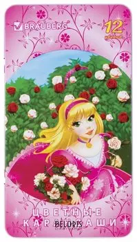 Карандаши цветные 12 цветов Rose Angel