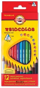 Карандаши цветные 12 цветов Triocolor