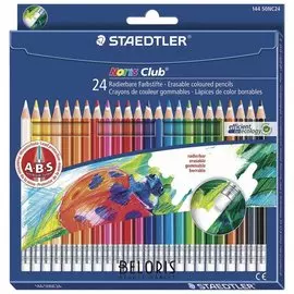 Карандаши цветные с ластиком, 24 цвета Noris Club