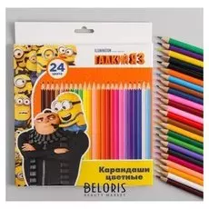 Карандаши цветные 24 цветов "Гадкий Я"
