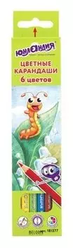Карандаши цветные 6 цветов "В гостях у букашек"