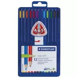 Карандаши цветные трехгранные, 12 цветов Ergosoft