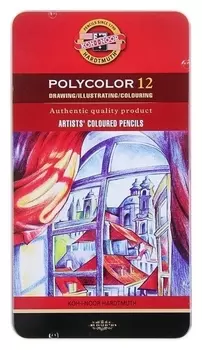 Карандаши художественные 12 цветов Polycolor