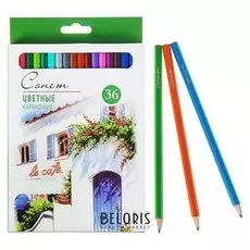 Карандаши художественные цветные «Сонет», 36 цветов
