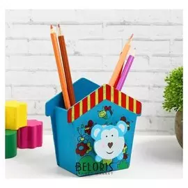 Карандашница "Домик" с прищепкой