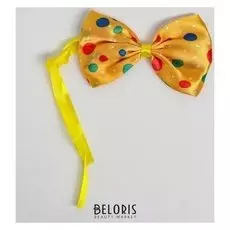 Карнавальная бабочка «Праздник», в горох, цвет оранжевый