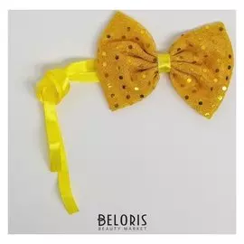 Карнавальная бабочка, с пайетками, цвет жёлтый