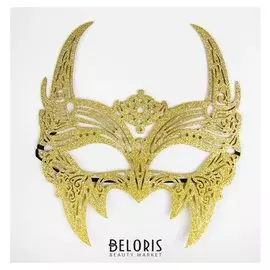 Карнавальная маска «Леди», цвет золотой