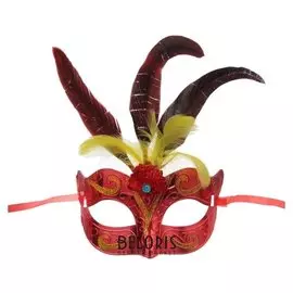 Карнавальная маска «Новинка», с перьями