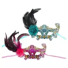 Карнавальная маска «Узор», с пером