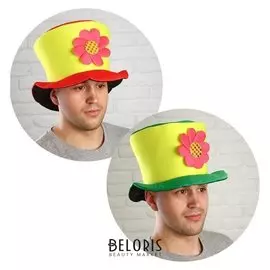 Карнавальная шляпа «Цилиндр», с цветком
