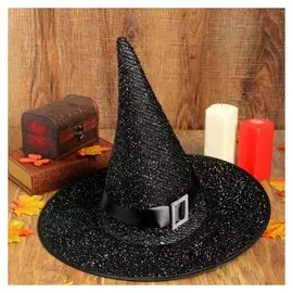 Карнавальная шляпа «Конус», чёрный ремешок