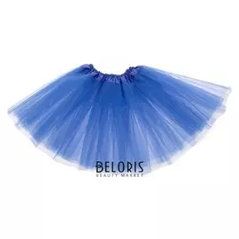 Карнавальная юбка 3-х слойная 4-6 лет, цвет синий