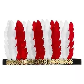 Карнавальный головной убор «Перья», цвет бело-красный