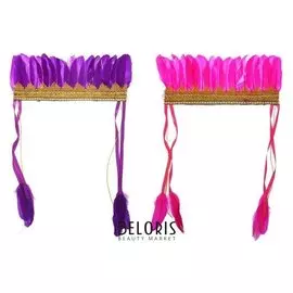 Карнавальный головной убор «Пёрышки», на резинке