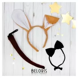 Карнавальный костюм «Джек», ободок-ушки, хвостик, бабочка