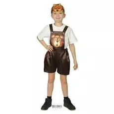 Карнавальный костюм «Медвежонок», атлас, пполукомбинезон, маска из картона, р. 32, рост 122-128 см