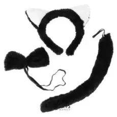 Карнавальный набор "Белые ушки" три предмета; ободок, бант, хвост