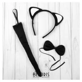 Карнавальный набор «Цветные ушки», три предмета: ободок, бант, хвост