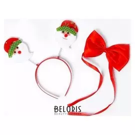 Карнавальный набор "Дед мороз", 2 предмета: ободок, бабочка