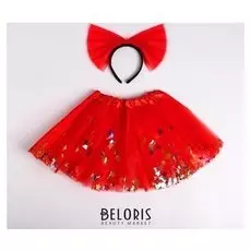 Карнавальный набор "Девочка" 2 предмета: ободок, юбка