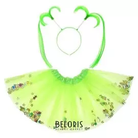 Карнавальный набор "Девочка" 2 предмета: юбка, ободок