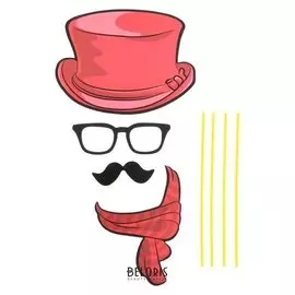 Карнавальный набор для фотосессии «Пижон», 4 предмета: шляпа, очки, усы, шарф